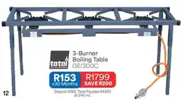 OK Furniture Totai 3-Burner Boiling Table offer