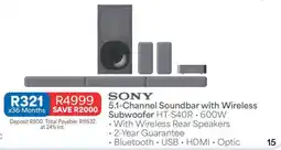 OK Furniture Sony 5.1-Channel Soundbar with Wireless Subwoofer offer