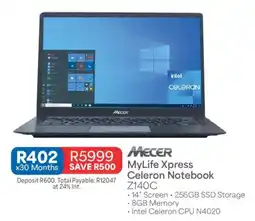 OK Furniture Mecer MyLife Xpress Celeron Notebook offer