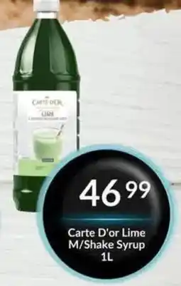 Super Save Carte D'or Lime M/Shake Syrup offer
