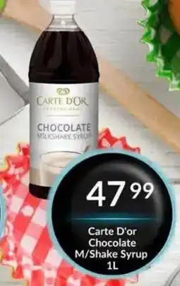 Super Save Carte D'or Chocolate M/Shake Syrup offer