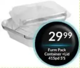 Super Save Furm Pack Container + Lid offer