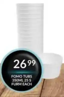 Super Save FOMO TUBS offer
