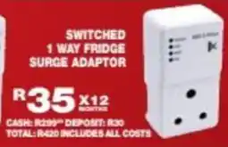 Lewis Switched 1 way fridge surge adaptor offer