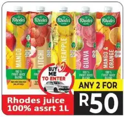 Supa Store Rhodes juice 100% assrt 1L offer