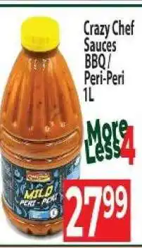 Supa Store Crazy Chef Sauces BBQ / Peri-Peri 1L offer