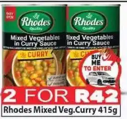 Supa Store Rhodes Mixed Veg. Curry 415g offer