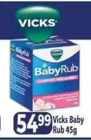 Supa Store Vicks Baby Rub 45g offer