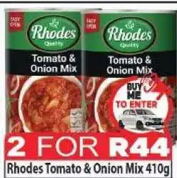 Supa Store Rhodes Tomato & Onion Mix 410g offer