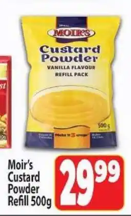 Supa Store Moir's Custard Powder Refill 500g offer