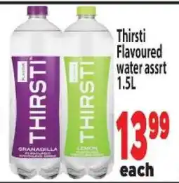 Supa Store Thirsti Flavoured water assrt 1.5L offer