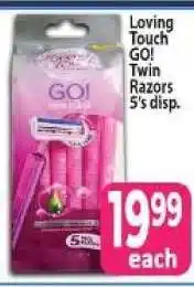 Supa Store Loving Touch GO! Twin Razors 5's disp offer
