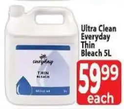 Supa Store Ultra Clean Everyday Thin Bleach 5L offer
