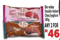 Supa Store De vries Double Velvet Choc/Yoghurt 185g offer