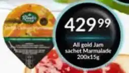 Super Save All gold Jam sachet Marmalade offer
