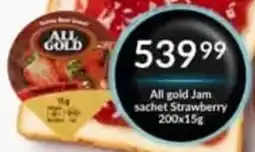 Super Save All gold jam sachet strawberry offer