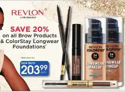Clicks Revlon Brow Products & ColorStay Longwear Foundations offer