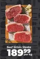Food Lover's Market Beef sirloin steaks offer