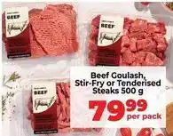 Food Lover's Market Beef goulash, stir-fry or tenderised steaks offer