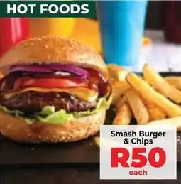 Food Lover's Market Smash burger & chips offer