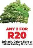 Food Lover's Market Spinach, celery, kale or italian parsley bunches offer