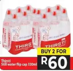 Supa Store Thirst! Still water flip cap offer
