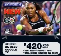 Lewis Skyworth 40 inch 2k QLED Google TV offer