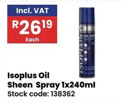 Africa Cash and Carry Isopulus Oil Sheen Spray offer