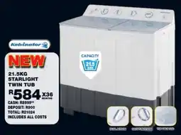Lewis Kelvinator Starlight Twin Tub offer