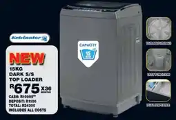 Lewis Kelvinator dark s/s top loader offer