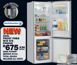 Lewis Kelvinator frost free w/d s/s fridge offer