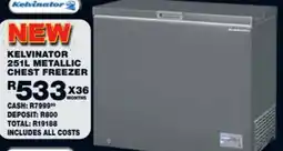 Lewis Kelvinator Metallic Chest Freezer offer