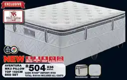 Lewis Medi+spine aventura mk2 pillow top 152cm bed set offer
