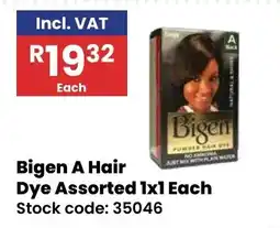 Africa Cash and Carry Bigen A Hair Dye Assorted offer