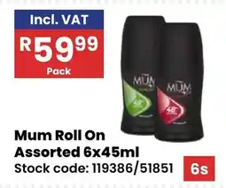 Africa Cash and Carry Mum Roll On Assorted offer