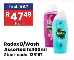 Africa Cash and Carry Radox B/Wash Assorted offer