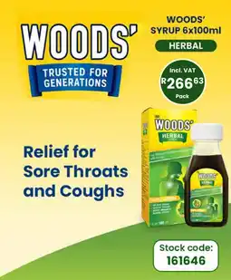 Africa Cash and Carry WOODS' SYRUP HERBAL offer