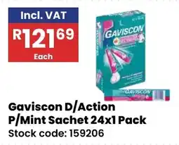 Africa Cash and Carry Gaviscon D/Action P/Mint Sachet offer
