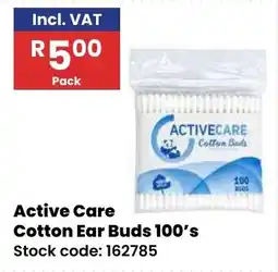 Africa Cash and Carry Active Care Cotton Ear Buds 100's offer