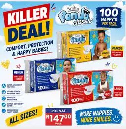 Africa Cash and Carry Baby Panda Classic Nappies offer