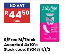 Africa Cash and Carry Stayfree Maxi S/Free M/Thick Assorted offer