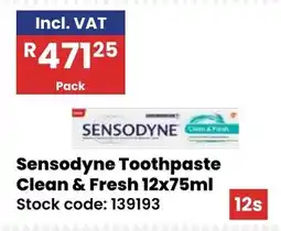 Africa Cash and Carry Sensodyne Toothpaste Clean & Fresh offer