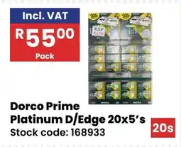 Africa Cash and Carry Dorco Prime Platinum D/Edge 20x5's offer