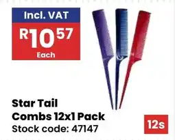 Africa Cash and Carry Star Tail Combs offer