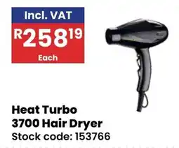 Africa Cash and Carry Heat Turbo 3700 Hair Dryer offer