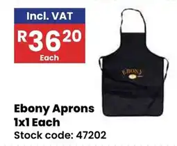 Africa Cash and Carry Ebony Aprons offer