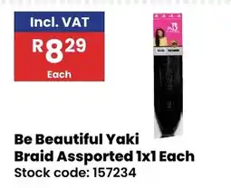 Africa Cash and Carry Be Beautiful Yaki Braid Assorted offer