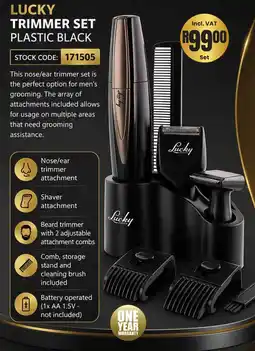 Africa Cash and Carry Lucky Trimmer Set Plastic Black offer