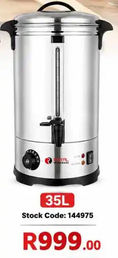 Africa Cash and Carry Royal HomeWare 35L Coffee Maker offer