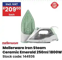 Africa Cash and Carry Mellerware Iron Steam Ceramic Emerald offer